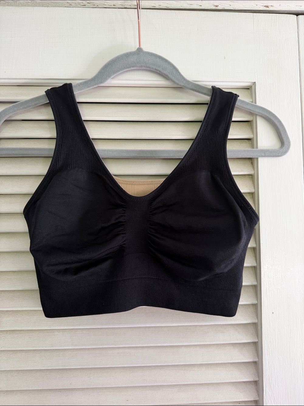 Seamless Black Support Sports Bra - Women's Intimates